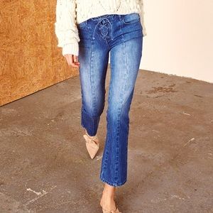 Ulla Johnson Alex Lace-Up Jeans